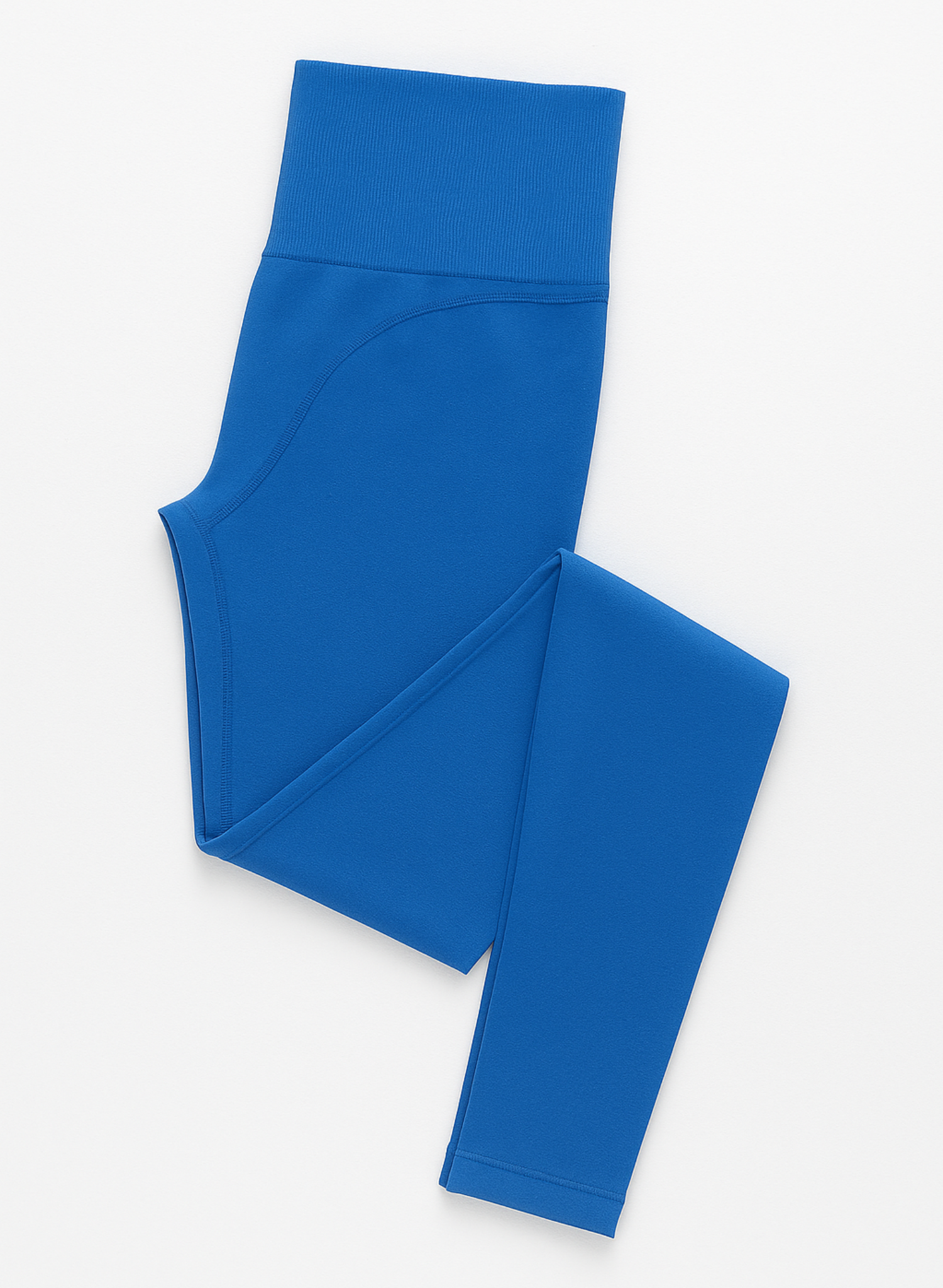 legging de sport bleu pour femme taille haute gainant